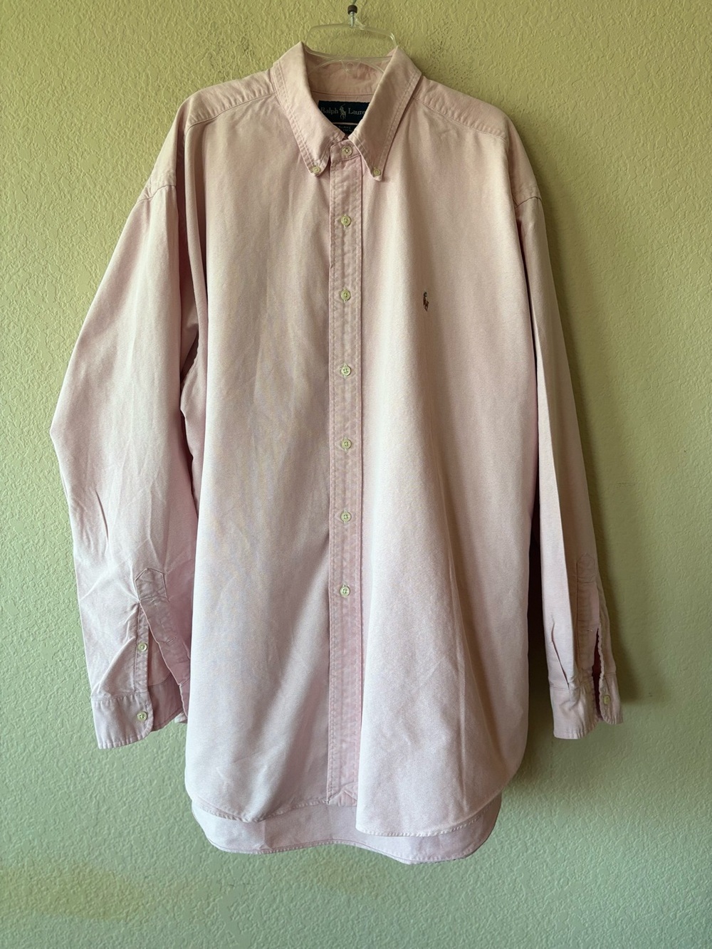 Polo Ralph Lauren Pink Oxford Button Down Shirt Men's XXL